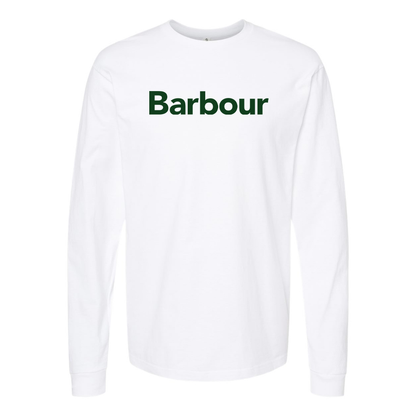 Men's Barbour Logo Cotton Long Sleeve T-Shirt