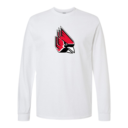 Men's   Ball State Cardinals Gildan Heavy Cotton Long Sleeve T-Shirt