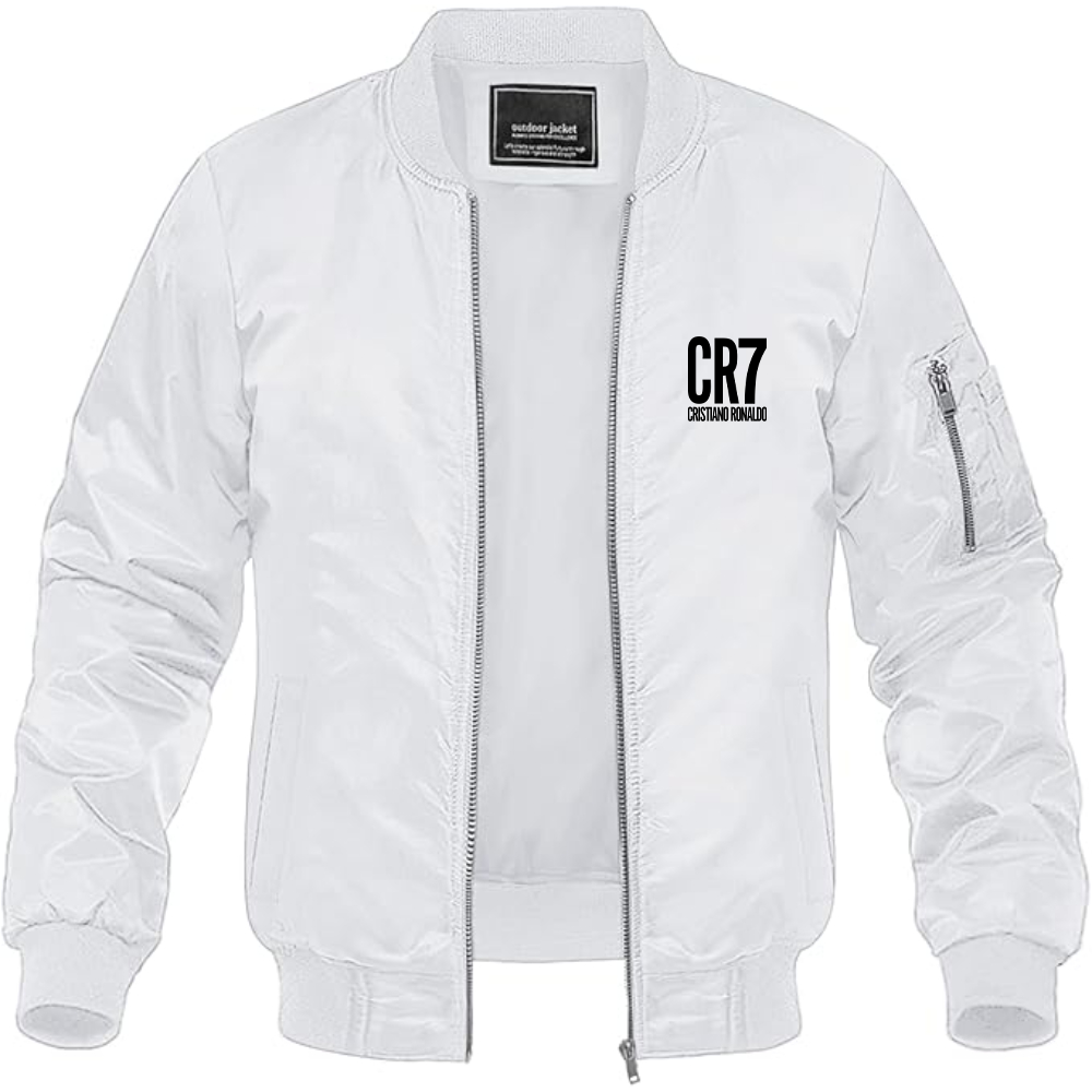 Men's CR7 Logo Lightweight Bomber Jacket Windbreaker Softshell Varsity Jacket Coat