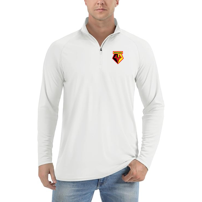 Men's Watford Soccer Lightweight Quarter-Zip Athletic Shirt Long Sleeve Western Carolina Catamounts - White
