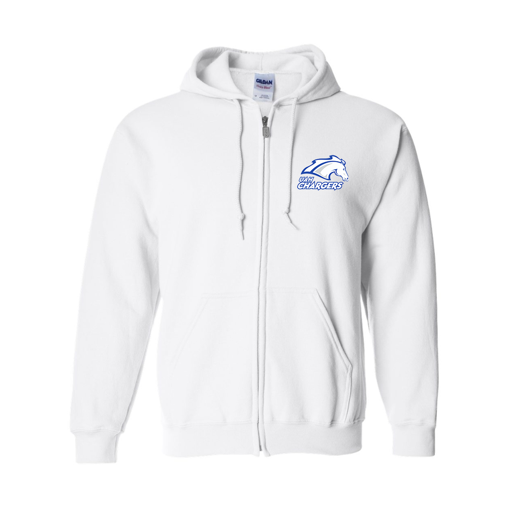 Men's Alabama Huntsville Chargers  Gildan  Heavy Blend Full Zip Hooded Sweatshirt