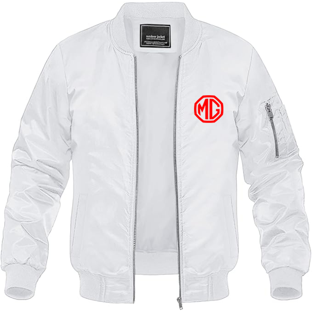 Men's MG Logo Lightweight Bomber Jacket Windbreaker Softshell Varsity Jacket Coat