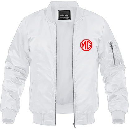 Men's MG Logo Lightweight Bomber Jacket Windbreaker Softshell Varsity Jacket Coat