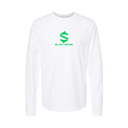Men's Black Shark Logo Long Sleeve T-Shirt