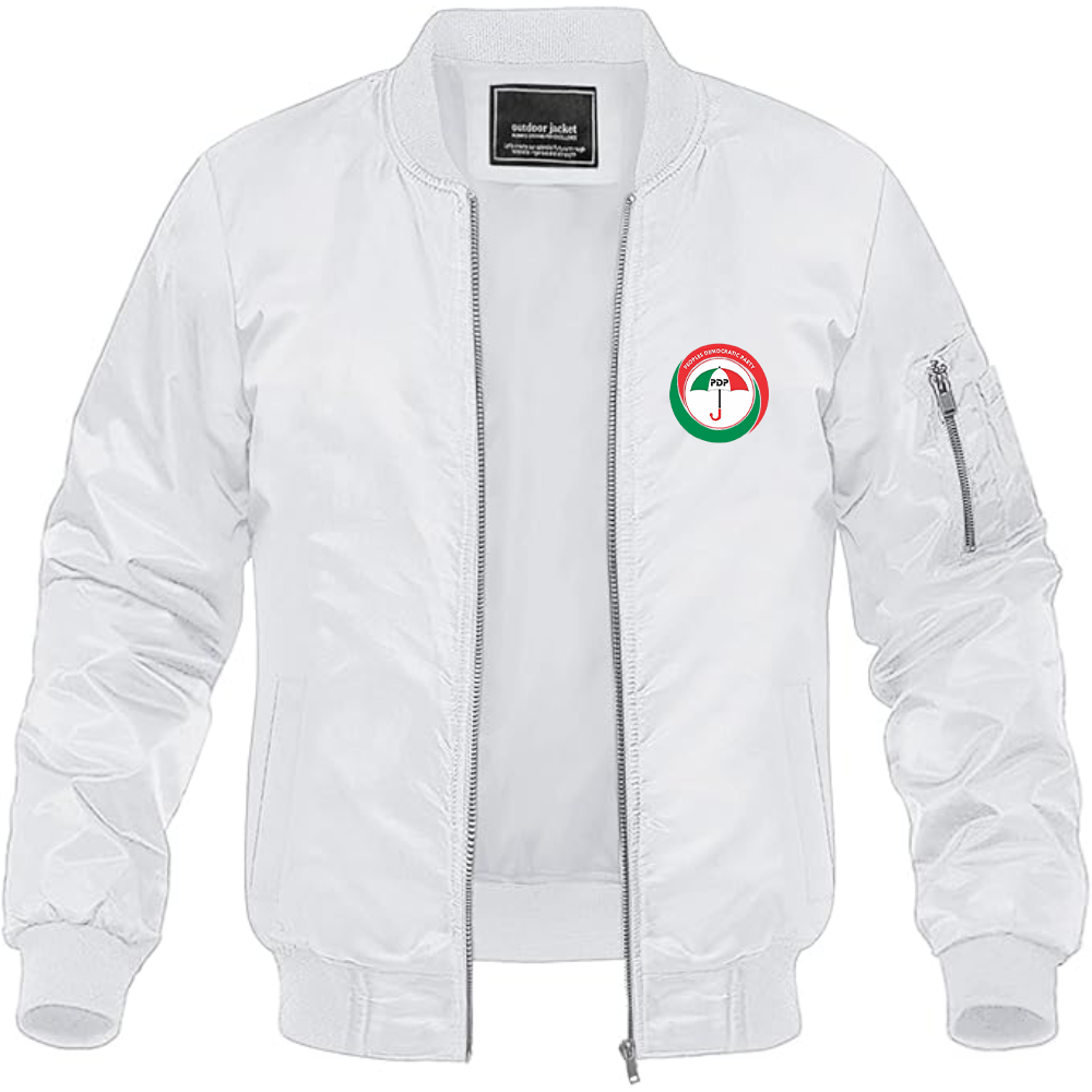 Men's   PDP  Logo  Lightweight Bomber Jacket Windbreaker Softshell Varsity Jacket Coat
