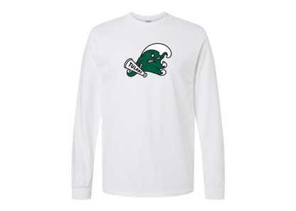 Men's Tulane Green Wave Gildan Heavy Cotton Long Sleeve T-Shirt