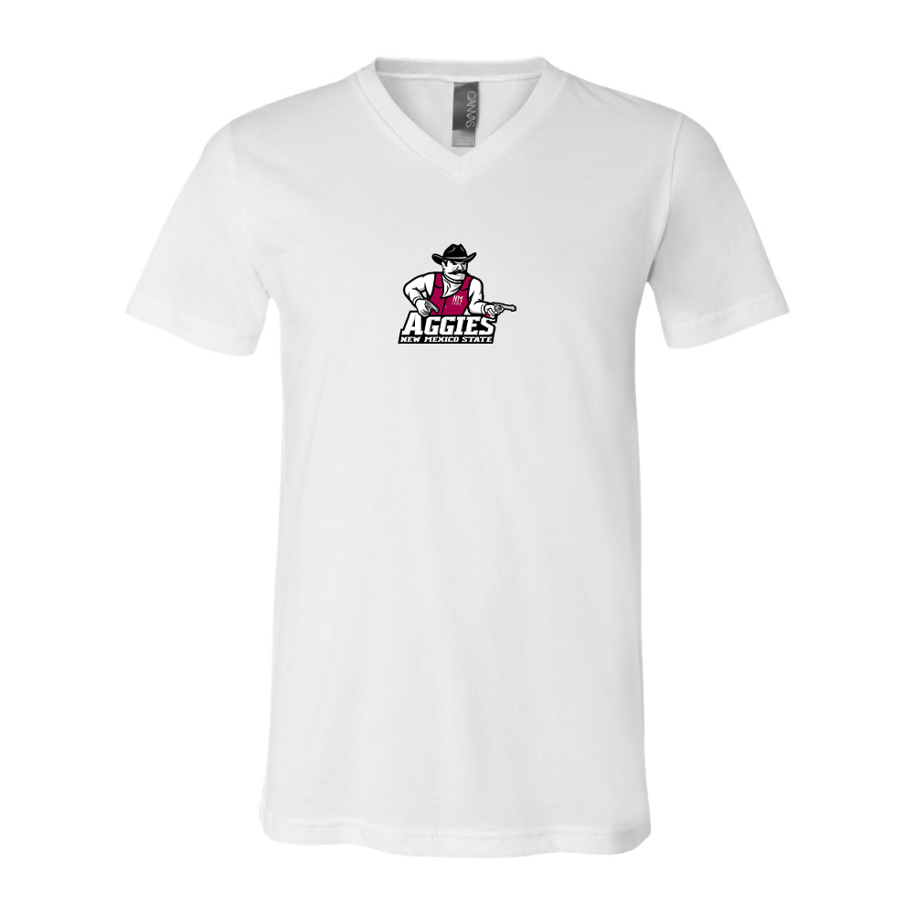 Aggies New Mexico State Logo BELLA  CANVAS - Jersey V-Neck T-Shirt