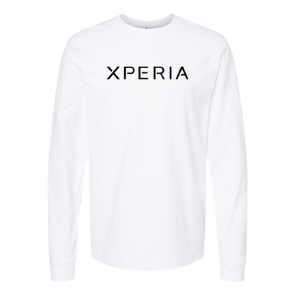 Men's  Xperia Logo Cotton Long Sleeve T-Shirt