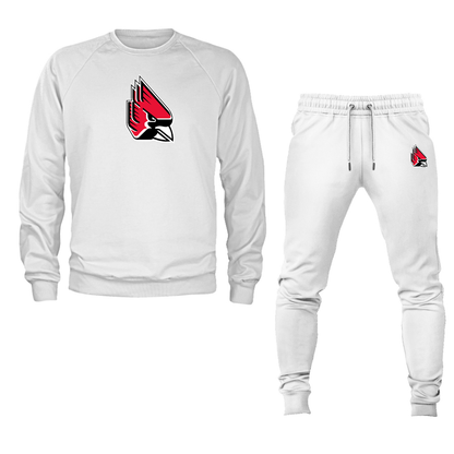 Men's   Ball State Cardinals Crewneck Sweatshirt Joggers Suit