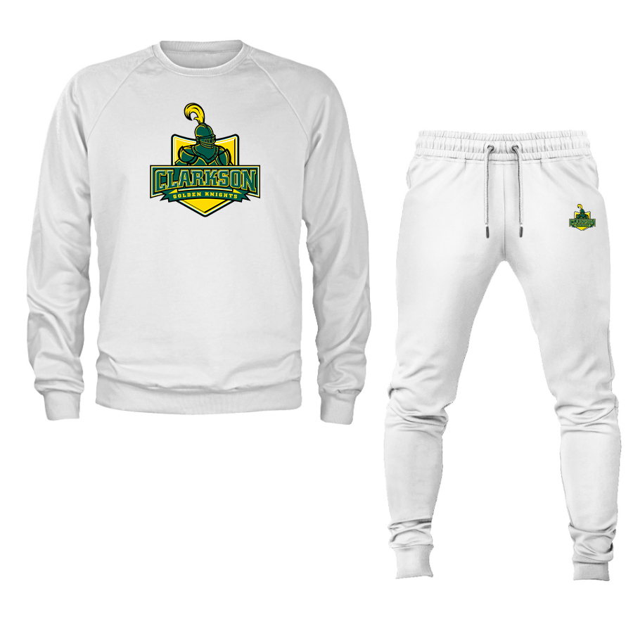 Men's Clarkson Golden Knights Crewneck Sweatshirt Joggers Suit