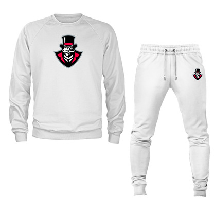 Men's  Austin Peay Governors Crewneck Sweatshirt Joggers Suit