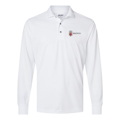 Men's Brown University  Paragon Prescott Long Sleeve Polo