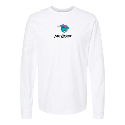 Men's  Mr Beast Logo Cotton Long Sleeve T-Shirt
