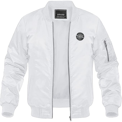 Men's  Vencer Logo Lightweight Bomber Jacket Windbreaker Softshell Varsity Jacket Coat