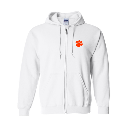 Men's  Clemson Tigers Gildan  Heavy Blend Full Zip Hooded Sweatshirt