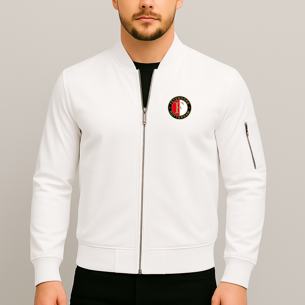 Men's Feyenoord FC Lightweight Bomber Jacket - White