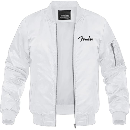 Men's Fender Lightweight Bomber Jacket Windbreaker Softshell Varsity Jacket Coat