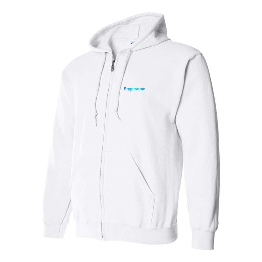Men's Sagemcom Logo  Zipper Hoodie