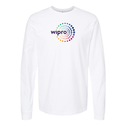 Men's Wipro Logo Cotton Long Sleeve T-Shirt