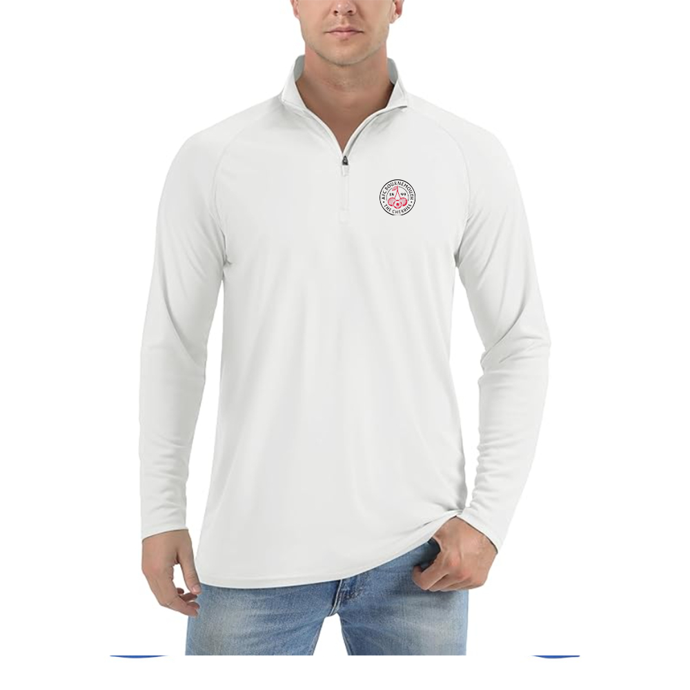 Men's AFC Bournemouth Soccer Logo  Lightweight Quarter-Zip Athletic Shirt Long Sleeve Performance Wear