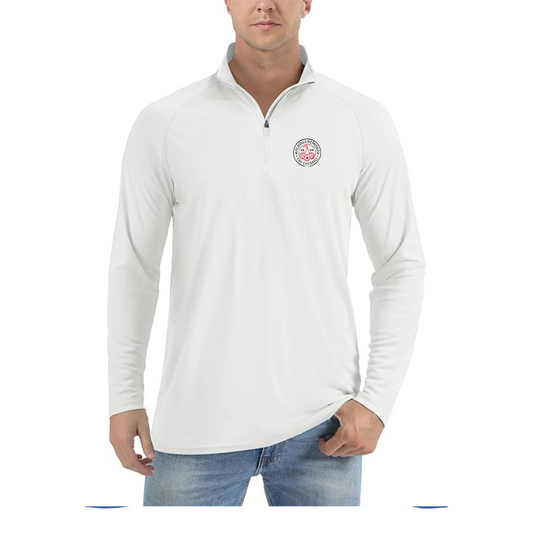 Men's AFC Bournemouth Soccer Logo  Lightweight Quarter-Zip Athletic Shirt Long Sleeve Performance Wear