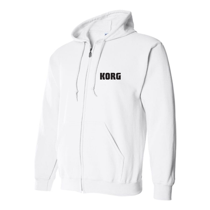 Men's Korg Logo  Zipper Hoodie
