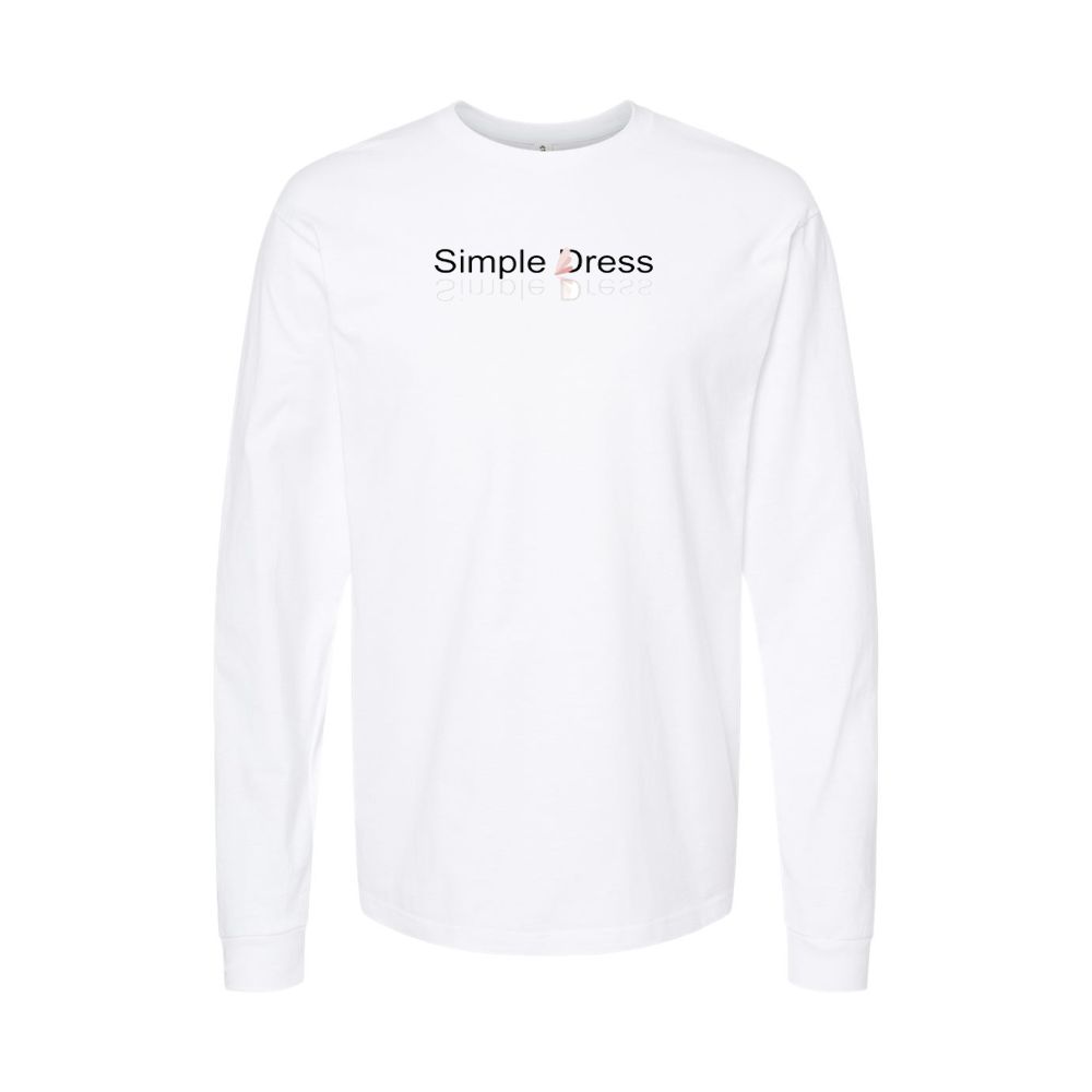 Men's Simple Dress Logo Long Sleeve T-Shirt