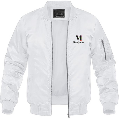Men's Maddyness Logo Lightweight Bomber Jacket Windbreaker Softshell Varsity Jacket Coat