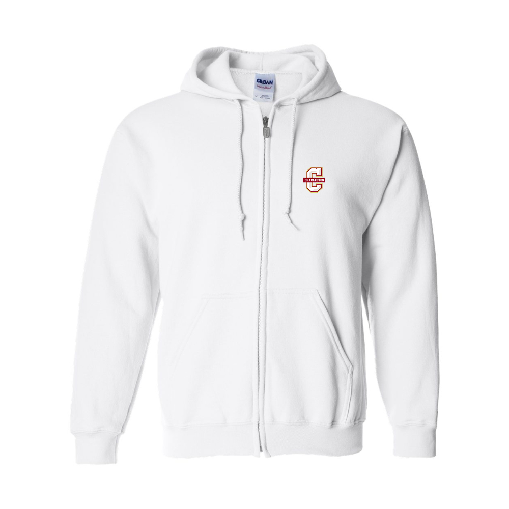 Men's Charleston Cougars  Gildan  Heavy Blend Full Zip Hooded Sweatshirt