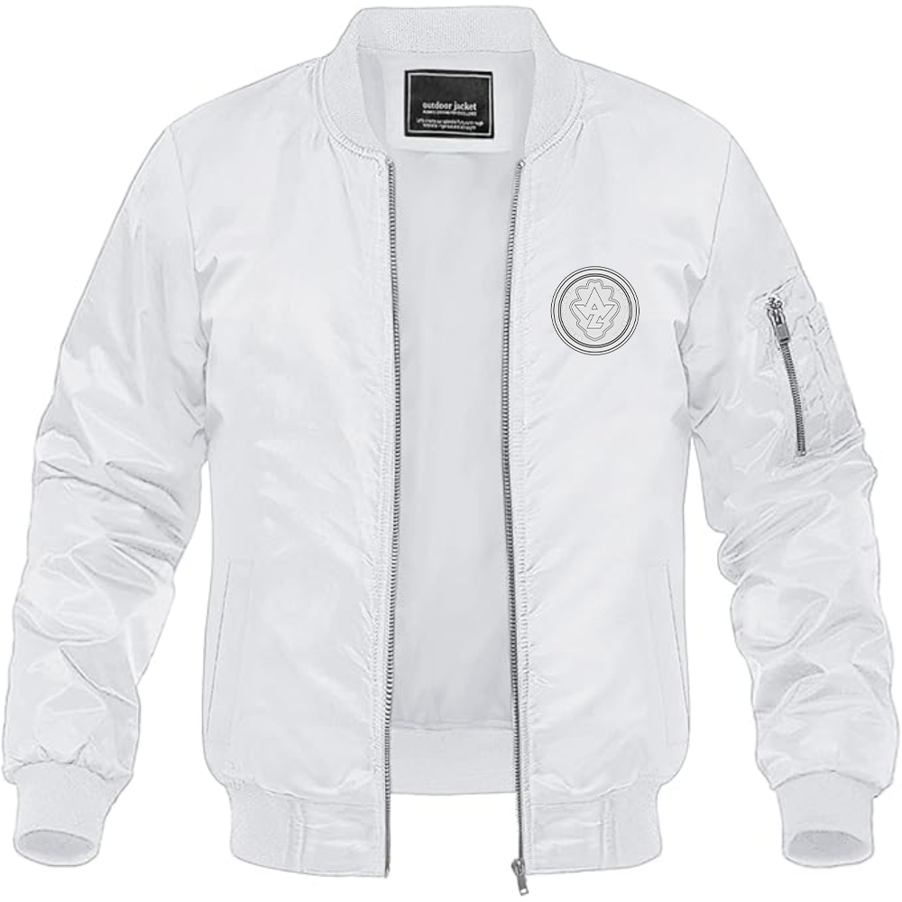Men's AWZ Logo  Lightweight Bomber Jacket Windbreaker Softshell Varsity Jacket Coat