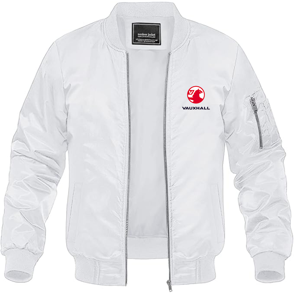 Men's Vauxhall Logo Lightweight Bomber Jacket Windbreaker Softshell Varsity Jacket Coat