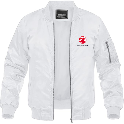 Men's Vauxhall Logo Lightweight Bomber Jacket Windbreaker Softshell Varsity Jacket Coat