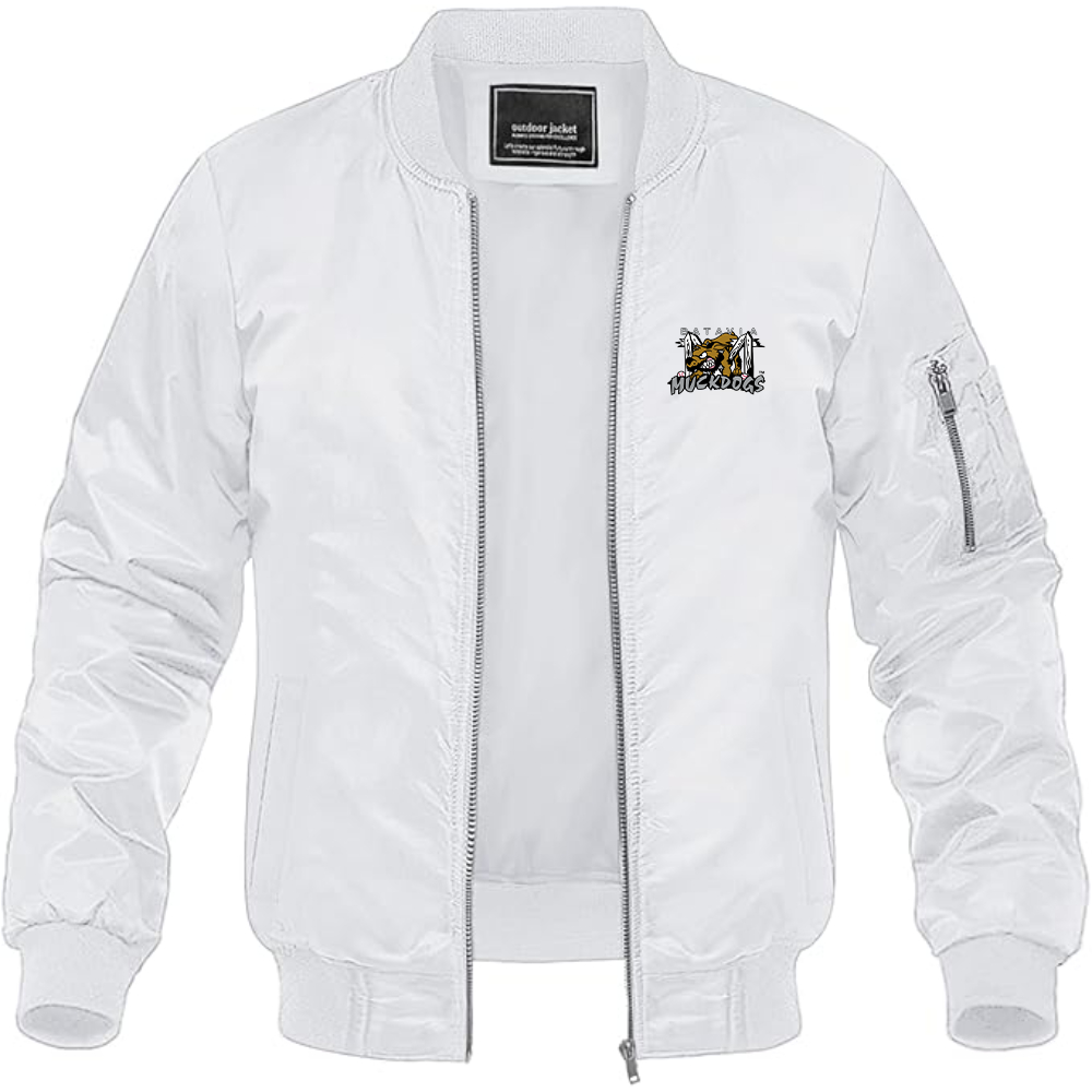 Men's Batavia  Muckdogs Logo Lightweight Bomber Jacket Windbreaker Softshell Varsity Jacket Coat