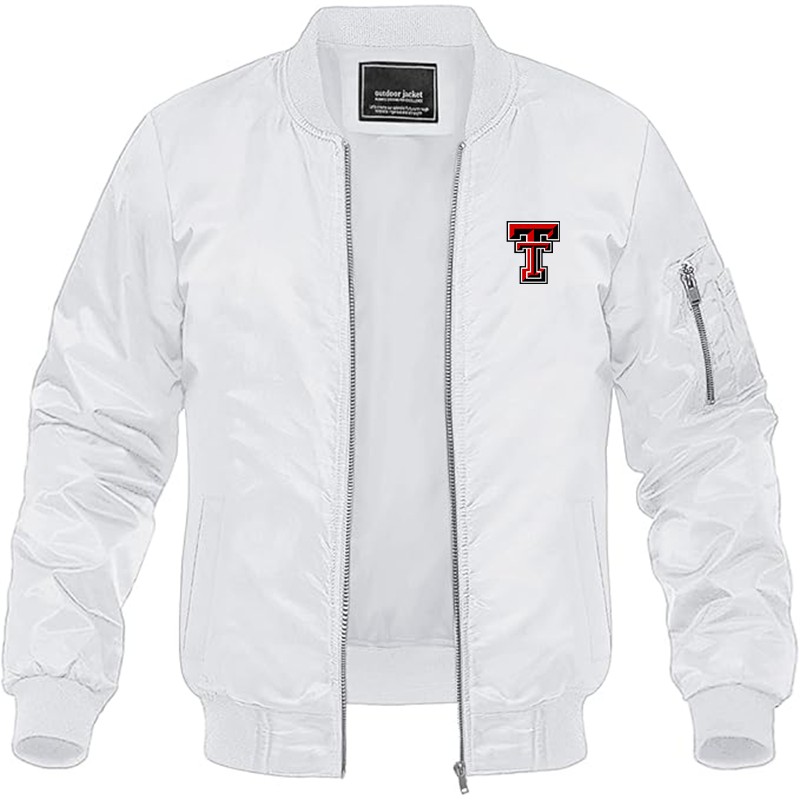 Men's Texas Tech Red Raiders Lightweight Bomber Jacket - White