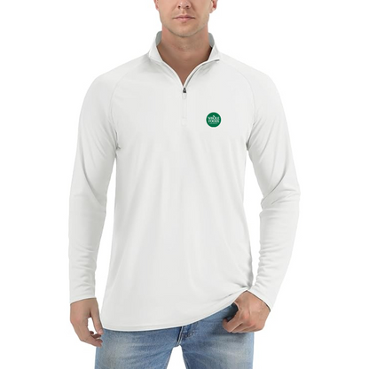 Men's Whole Foods Market Lightweight Quarter-Zip Athletic Shirt Long Sleeve Performance Wear