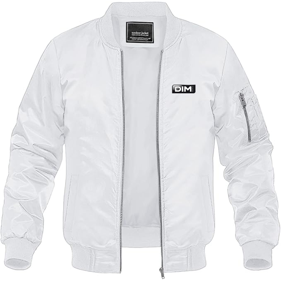Men's DIM Logo Lightweight Bomber Jacket Windbreaker Softshell Varsity Jacket Coat