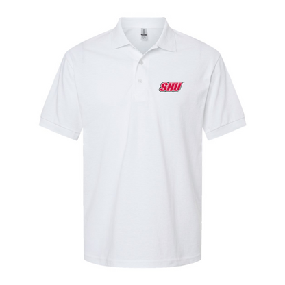 Men's Sacred Heart Pioneers Logo Gildan Dry Blend Jersey Polo
