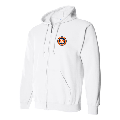 Men's Bowling Green Hot Rods Logo Zipper Hoodie