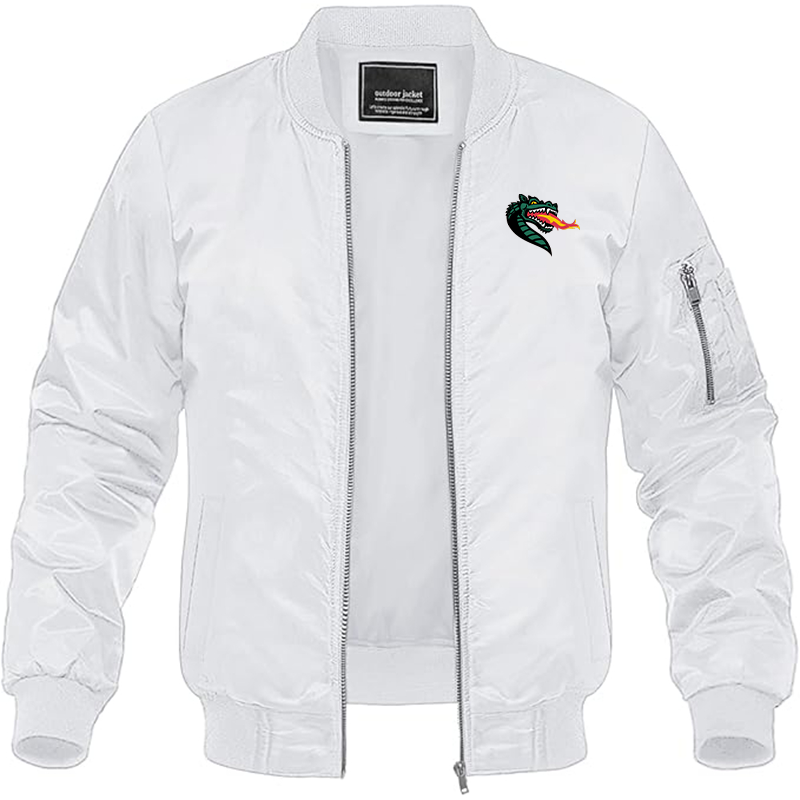 Men's UAB Blazers Lightweight Bomber Jacket - White