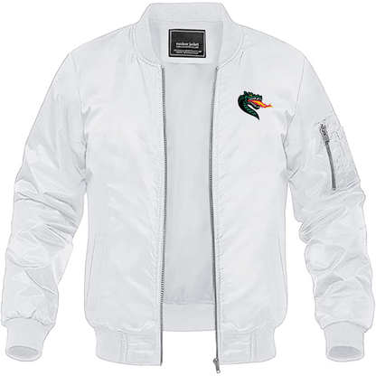 Men's UAB Blazers Lightweight Bomber Jacket - White