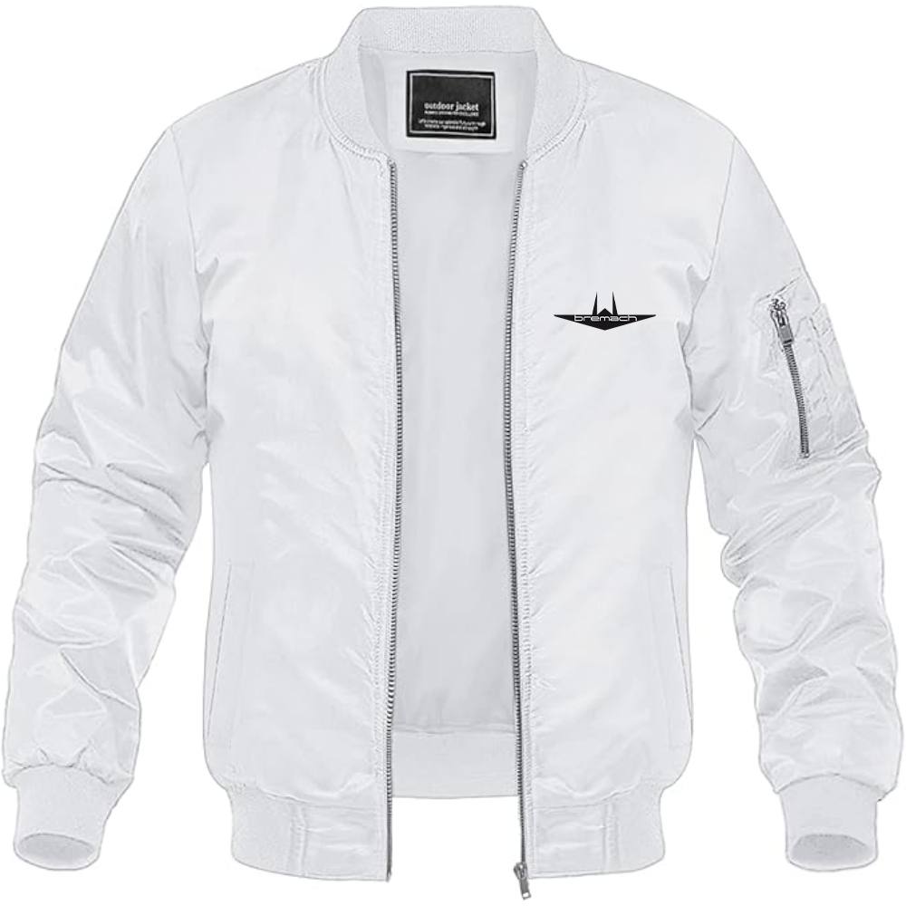 Men's Bremach Logo Lightweight Bomber Jacket Windbreaker Softshell Varsity Jacket Coat