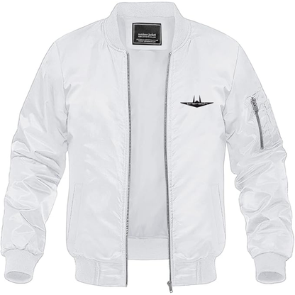 Men's Bremach Logo Lightweight Bomber Jacket Windbreaker Softshell Varsity Jacket Coat