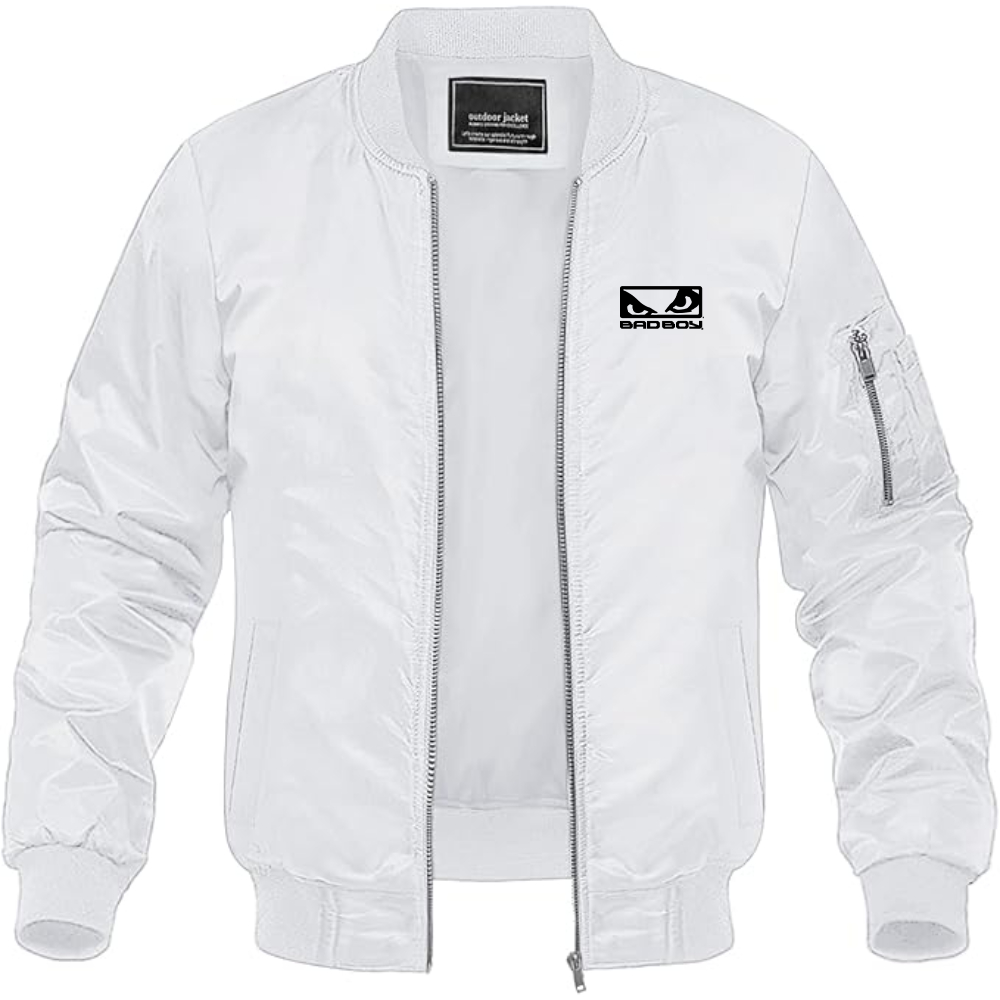 Men's Badboy Logo Lightweight Bomber Jacket Windbreaker Softshell Varsity Jacket Coat
