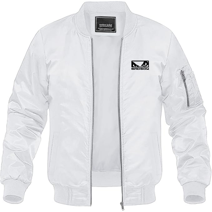 Men's Badboy Logo Lightweight Bomber Jacket Windbreaker Softshell Varsity Jacket Coat