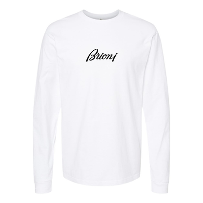 Men's Brioni Logo Cotton Long Sleeve T-Shirt