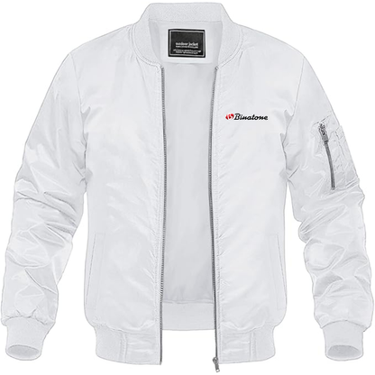 Men's Binatone Logo Lightweight Bomber Jacket Windbreaker Softshell Varsity Jacket Coat