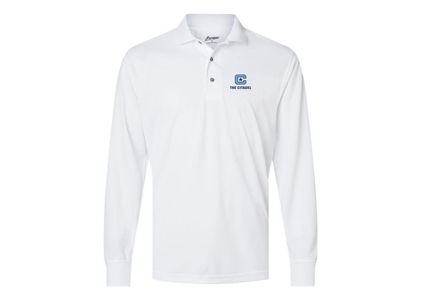 Men's The Citadel Bulldogs Paragon Prescott Long Sleeve Polo