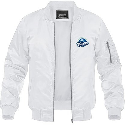 Men's Asheville Tourists Logo Lightweight Bomber Jacket Windbreaker Softshell Varsity Jacket Coat