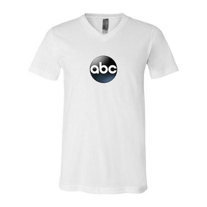 Abc Logo BELLA  CANVAS - Jersey V-Neck T-Shirt