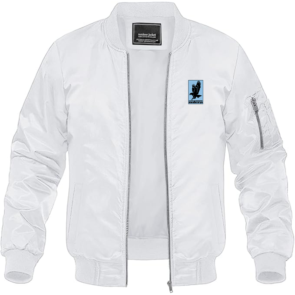 Men's Isdera Logo Lightweight Bomber Jacket Windbreaker Softshell Varsity Jacket Coat